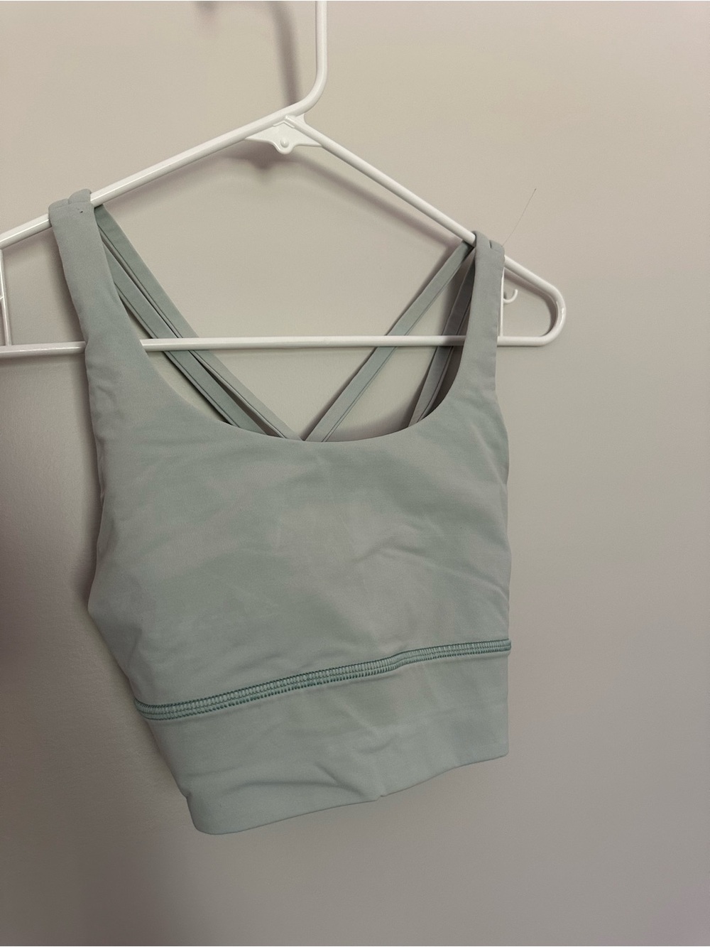 lululemon athletica Mint Green Cross-Back Crop Sports Bra